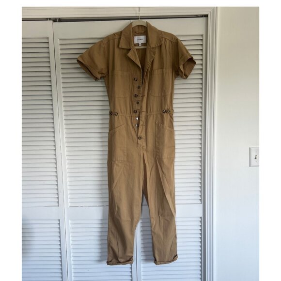 Pistola Grover Jumpsuit In Khaki Size Small - Picture 3 of 3